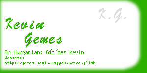 kevin gemes business card